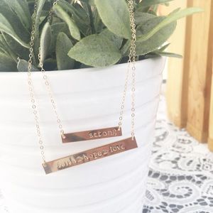 RESERVED Long Bar Coordinates Necklace